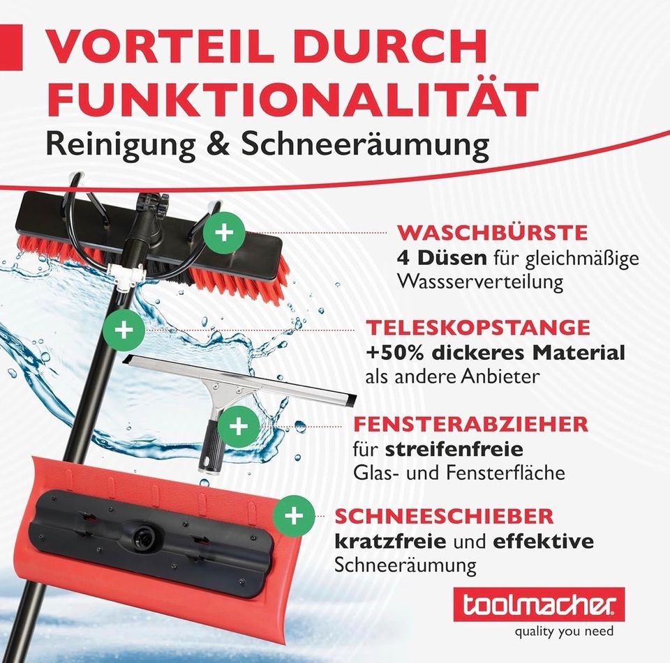 PV Reinigungsbürste 10,3 m Wasseranschluss mieten bei BB-Rent – 2