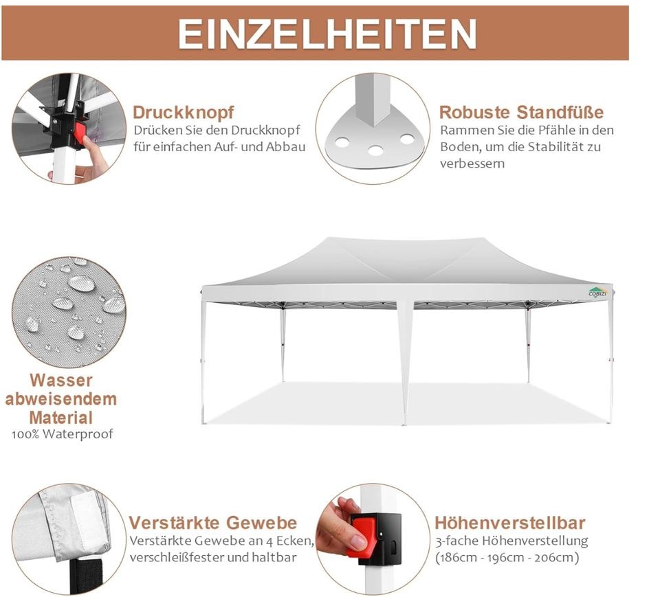 Partyzelt Zelt Pavillon Kommunion Gartenparty mieten bei BB-Rent – 2