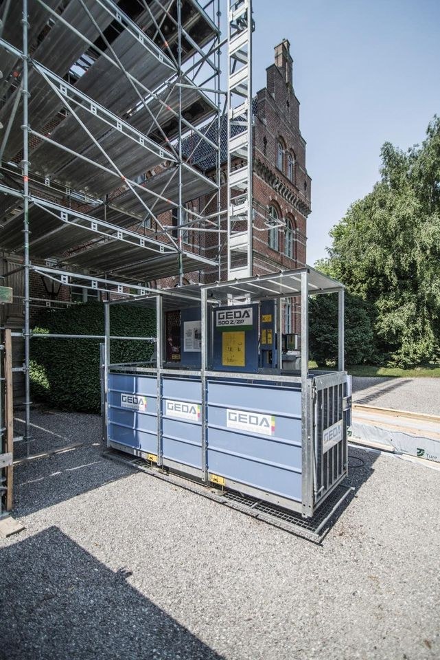 Bauaufzug GEDA Zahnstangenaufzug mieten bei BNS