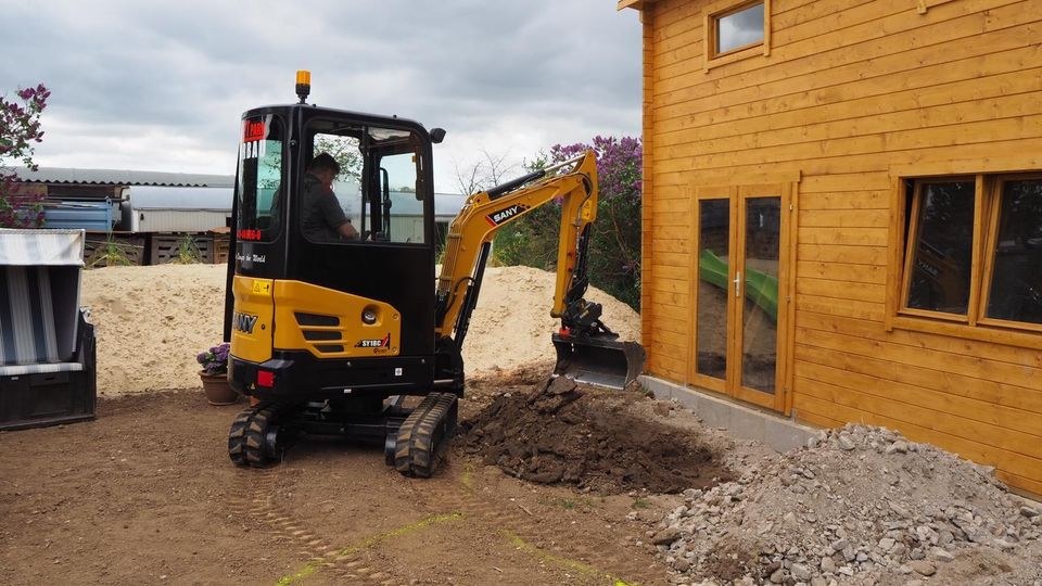 Miet Bagger Sany SY 18 Minibagger mieten in Naumburg (Saale) – 4