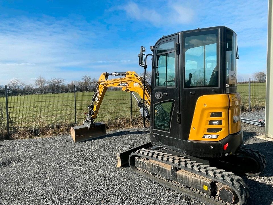 2,7t Minibagger Sany Sy26U Tag Powertilt mieten bei BauMa³