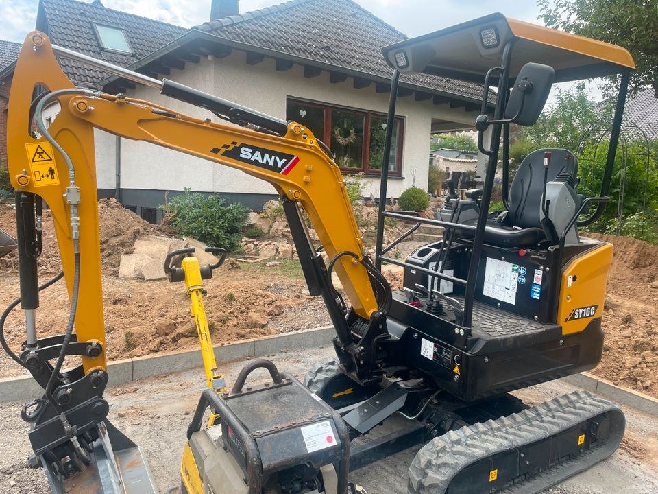 2t Minibagger SANY SY16c Tag mieten bei BauMa³ – 3