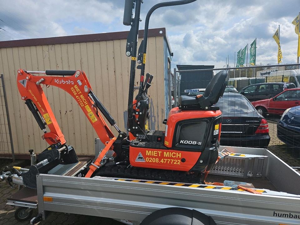 Minibagger Kubota 1,0t Auch Anlieferung mieten bei Friedrich - Ebert – 2