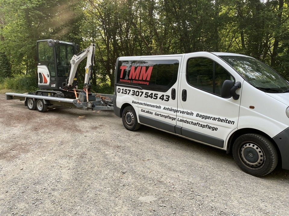 Lohnarbeit Bobcat E19 Minibagger Baggerarbeiten mieten in Reichshof – 3