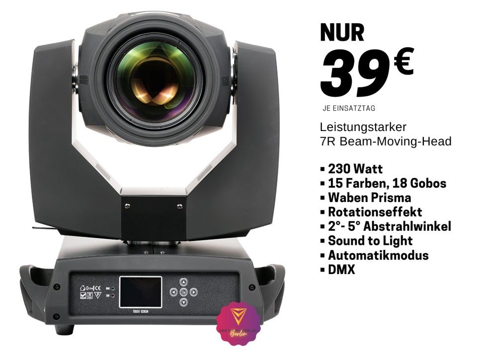 Moving Head Beam Gobo 230 Watt 7R N mieten in Treptow