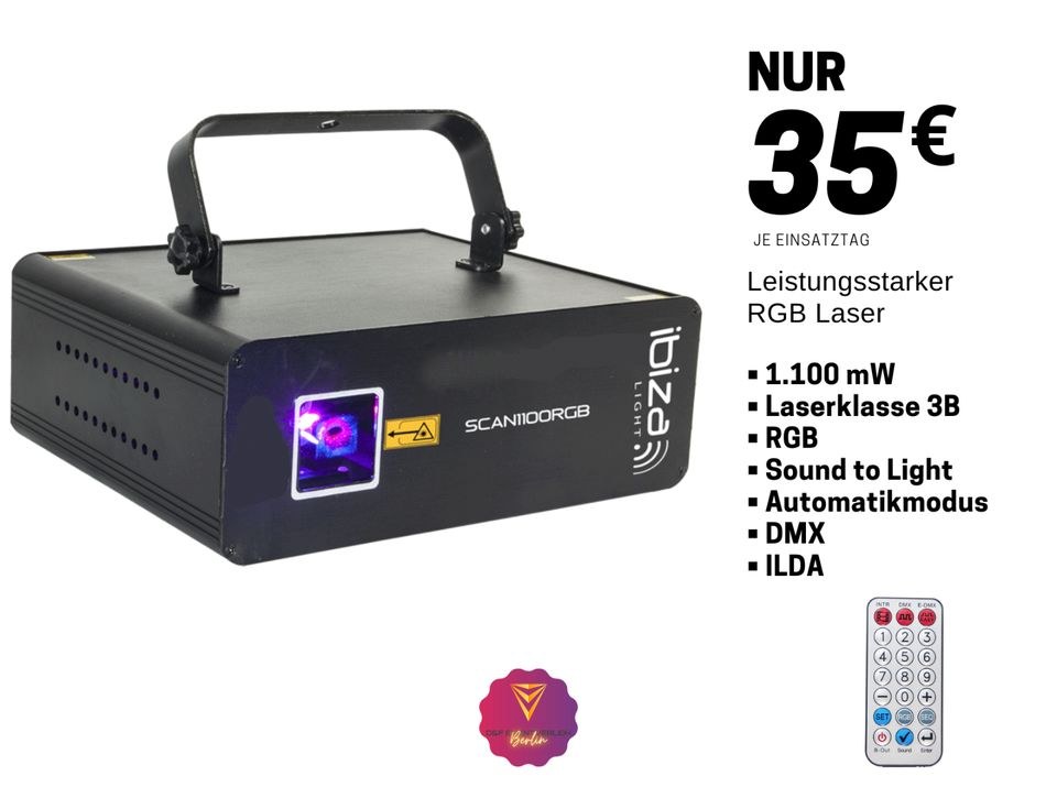 Laser Animationslaser RGB 1100 mW N mieten in Treptow