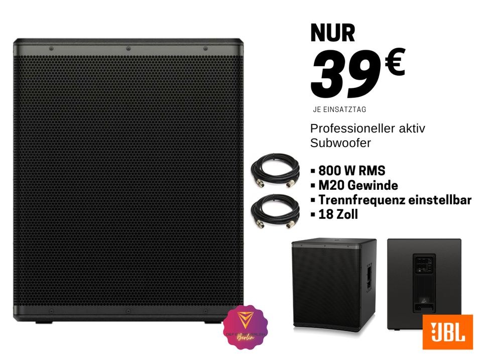 PA Boxen Subwoofer Sub 800 W RMS 128 dB N mieten in Treptow