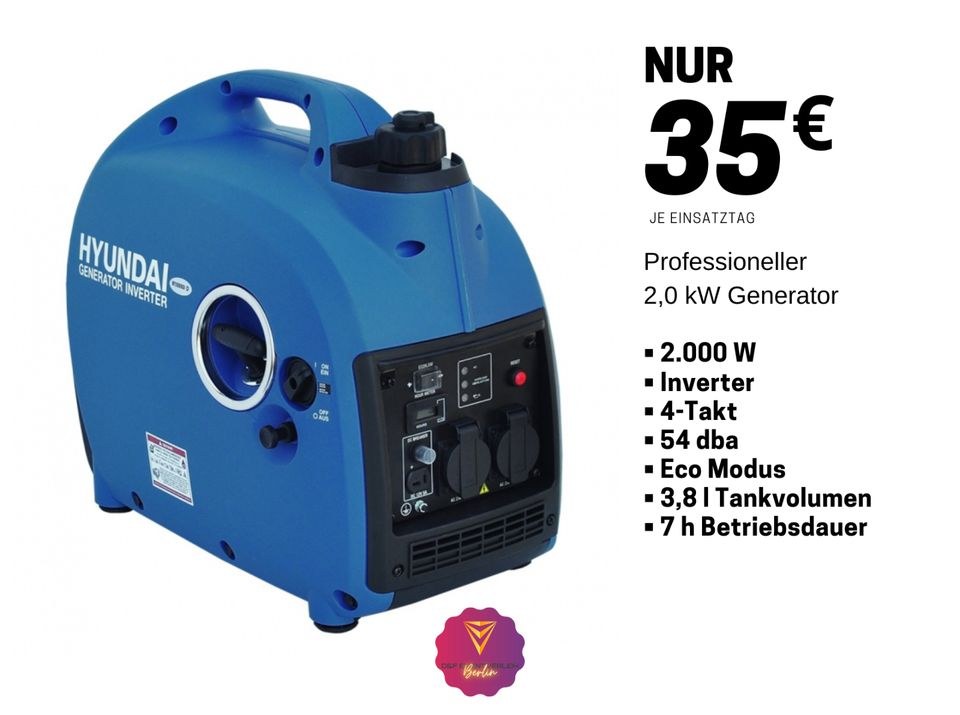 2,0 kW Stromerzeuger Inverter Generator N mieten in Treptow