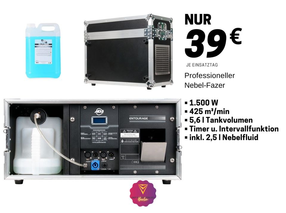 Nebelmaschine Hazer Fazer 1500 W 425 m³ min N mieten in Treptow