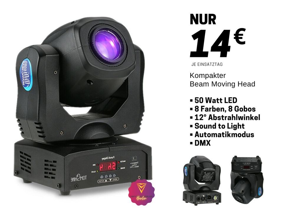 Moving Head Gobo Beam 50 Watt N mieten in Treptow