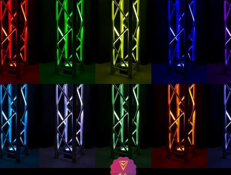 Akku PAR Scheinwerfer Wi Fi DMX 4x 12 Watt N mieten in Treptow – 3