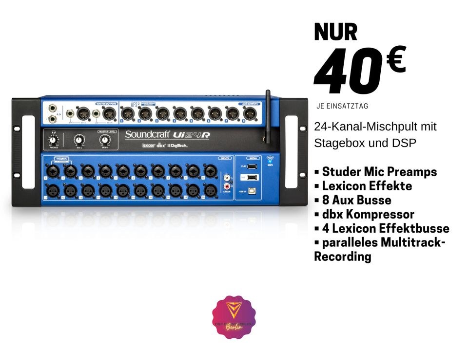 Soundcraft UI24 Mischpult Mixer Behringer X mieten in Treptow