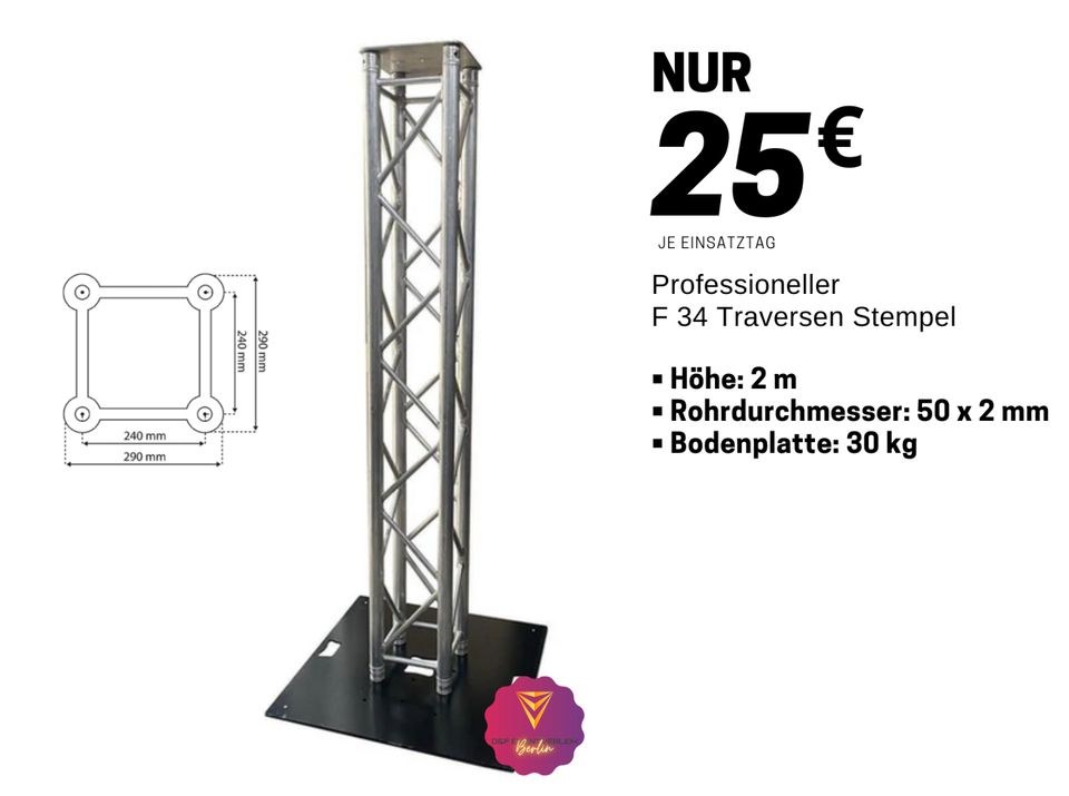 2 m Truss Tower Traverse Traversenstempel N mieten in Treptow