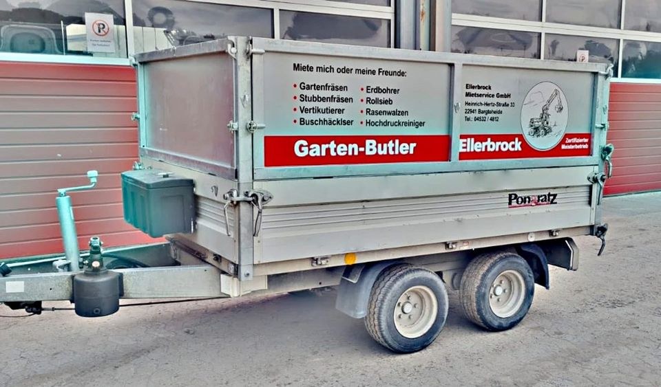 Kippanhänger Aufsatz mieten in Bargteheide – für Erde & Schutt