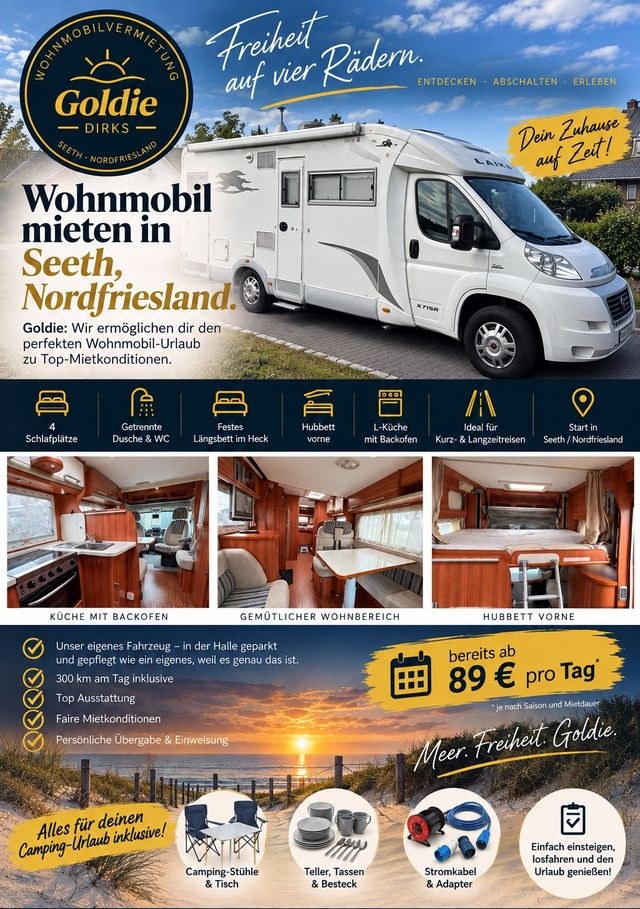 Wohnmobil Laika Goldie mieten in Seeth – für den Urlaub auf Rädern