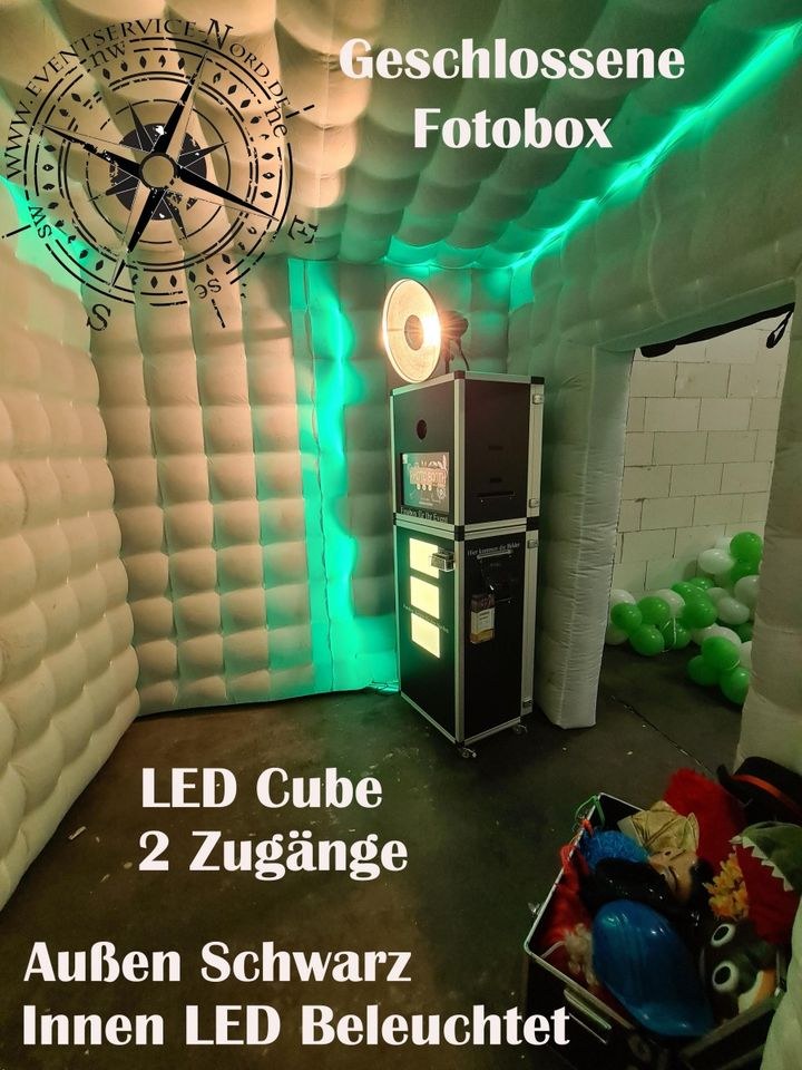 Fotobox LED Cube Sommerfest Firmenfeier mieten bei EventService-Nord – 3