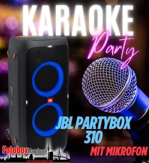 Karaoke Set JBL Partybox 310 Mikrofon mieten bei EventService-Nord
