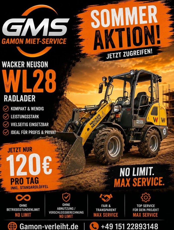 ohne Limit mieten bei Gamon Bau – Profi-Werkzeug auf Zeit