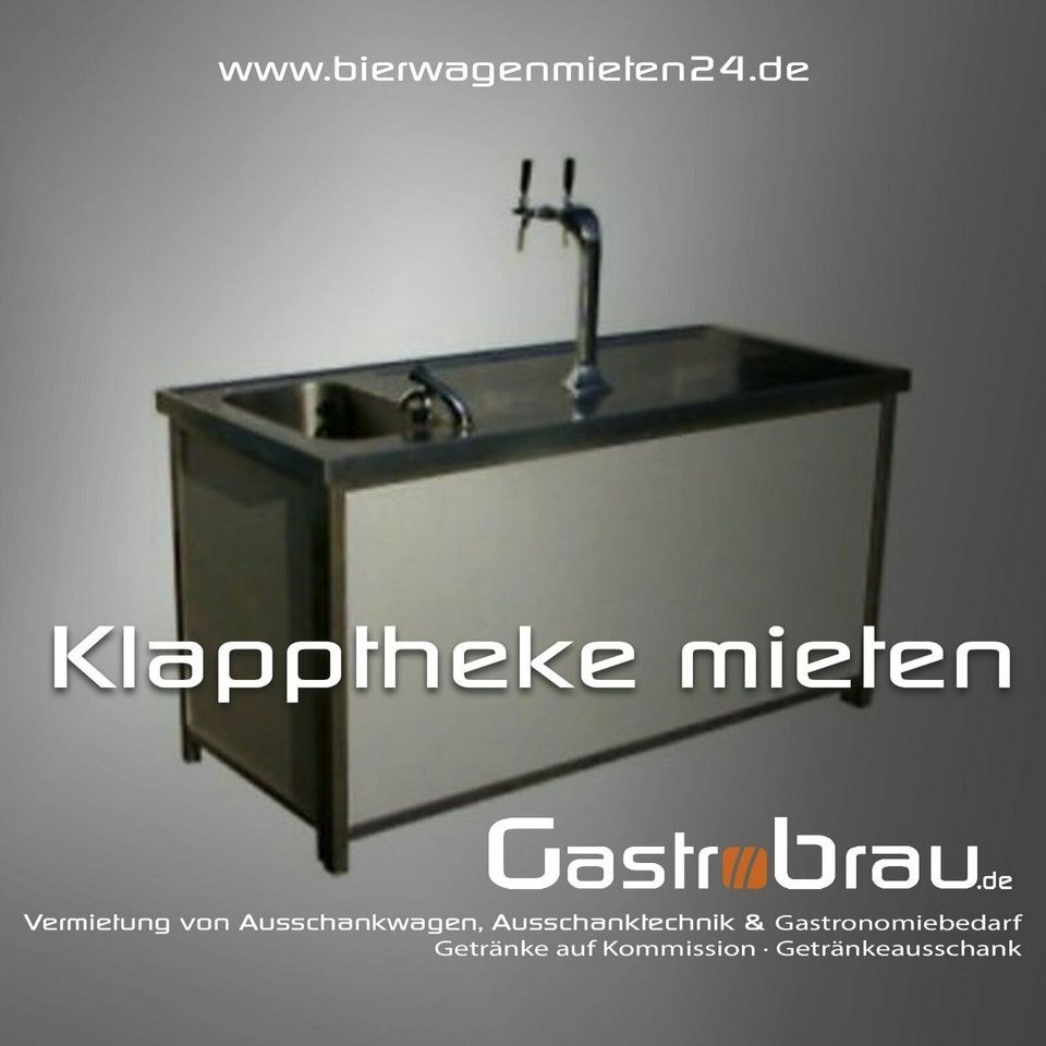 Klapptheke Biertheke Klapptresen Ausschanktheke mieten bei GastroBrau