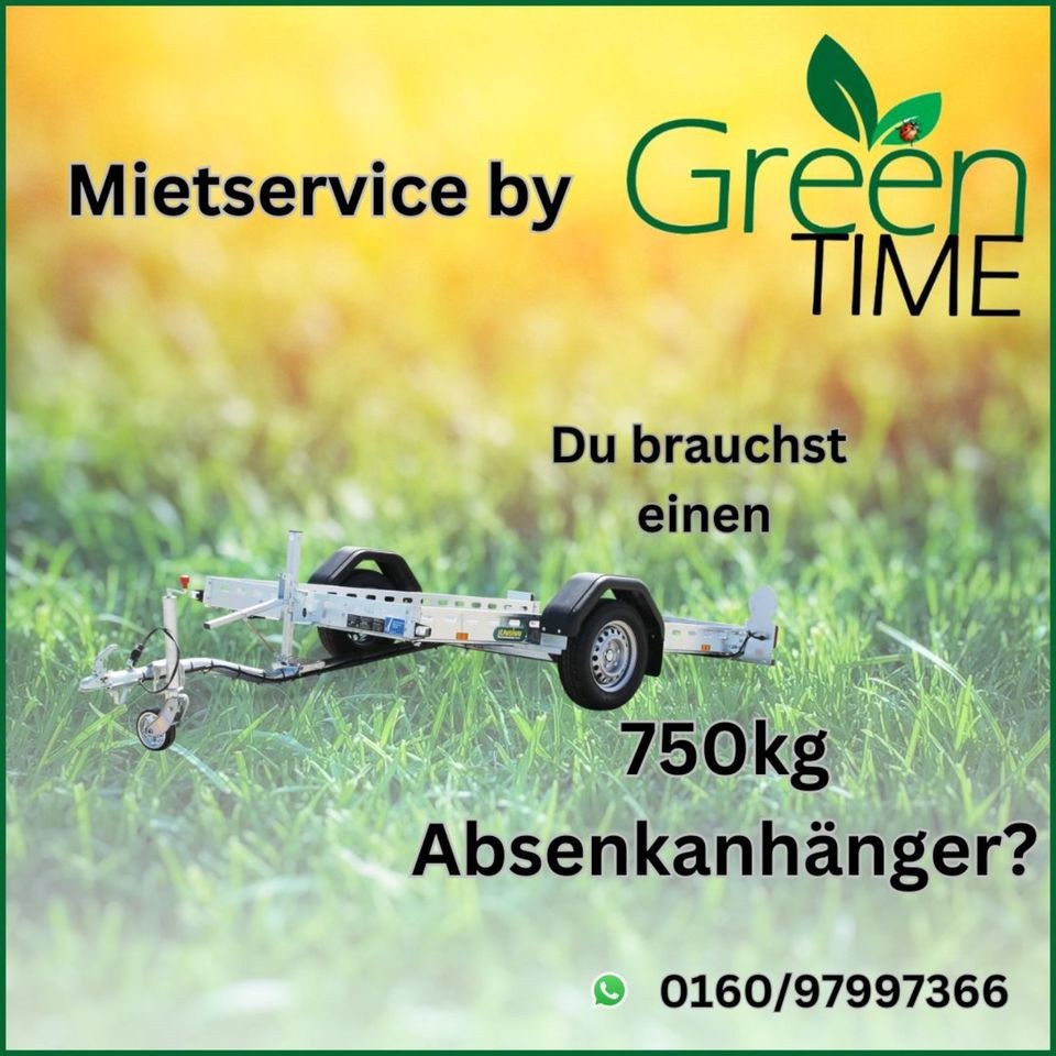 750 kg Absenkanhänger ideal Quad Rasen mieten in Wyhl