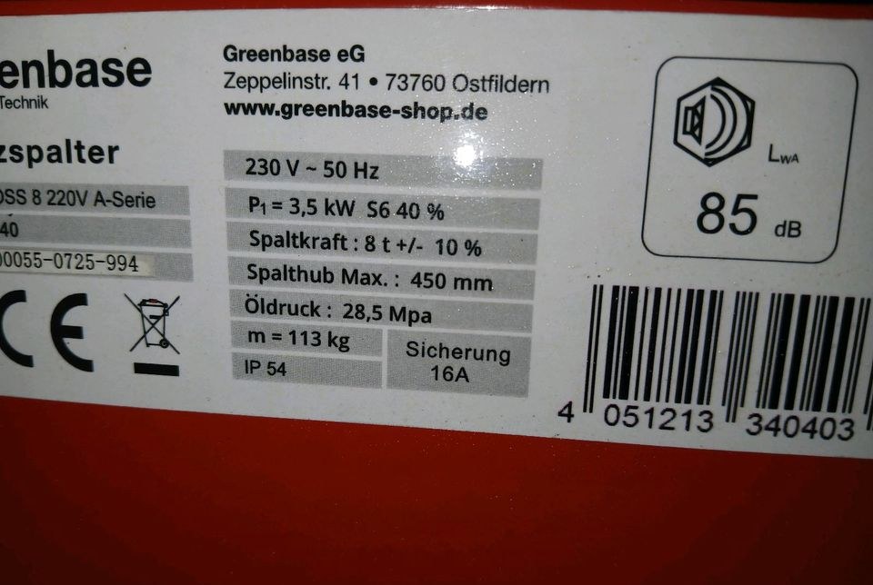 Holzspalter 230V Spaltkreuz mieten in Ladelund – 4