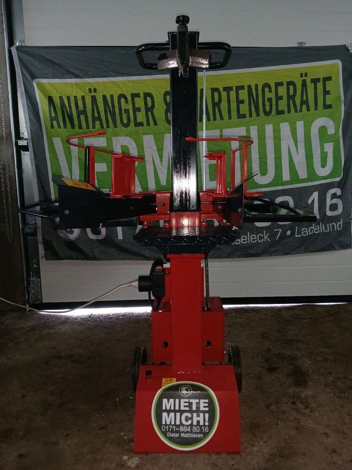Holzspalter 230V Spaltkreuz mieten in Ladelund