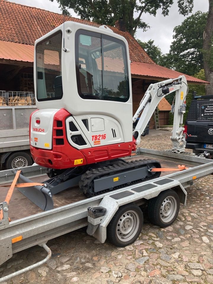 Minibagger Takeuchi TB216 mieten in Wrestedt – 2