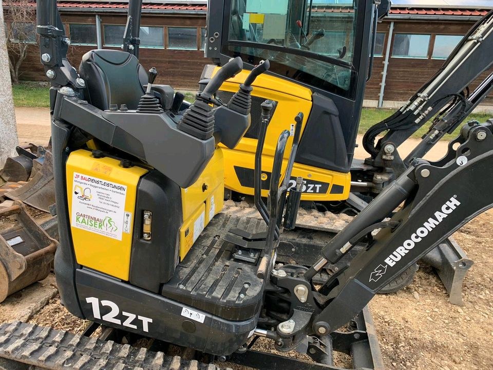 Minibagger Eurocomach ES 12 Bagger mieten bei JF Baudienstleistungen