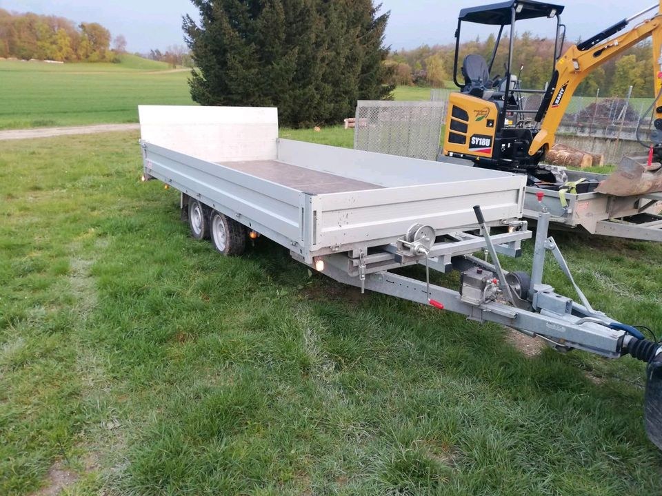 Autotransportanhänge Plattformanhänger 6m mieten in Aach – 2