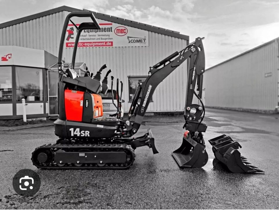 1,4 Tonnen Bagger minibagger Eurocomach Garten mieten in Ense – 4