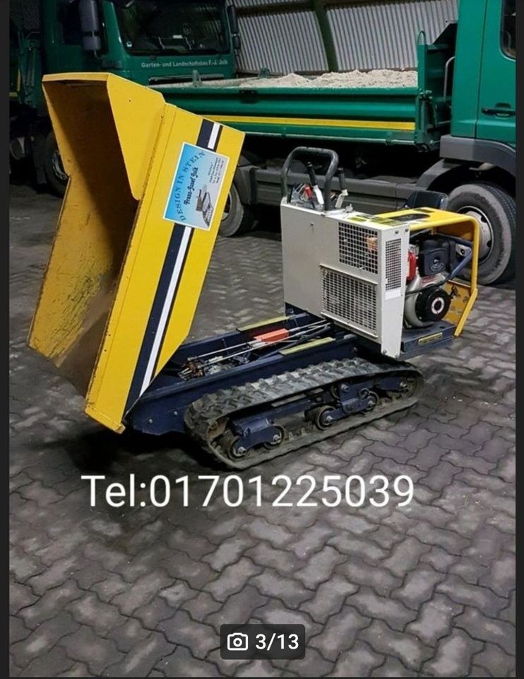 Kettendumper Dumper Bagger Garten Tag Bau mieten bei Vermietung Jolk – 2