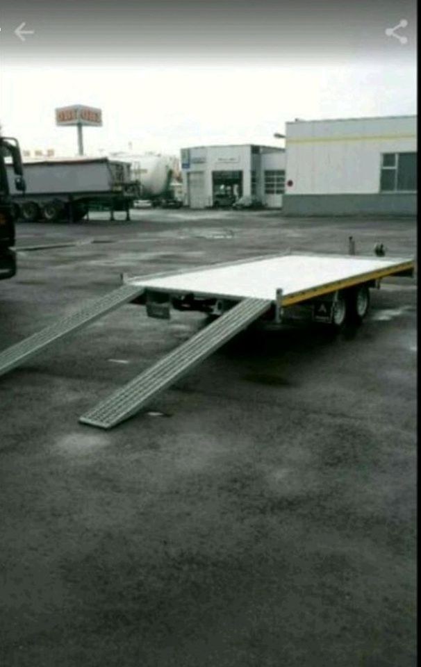 Pkw Trailer Autotransport Anhänger Plattform mieten in Ense – 3