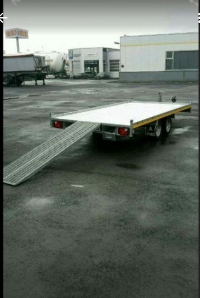 Trailer Autotransport Anhänger Plattform Pkw mieten in Ense – 3