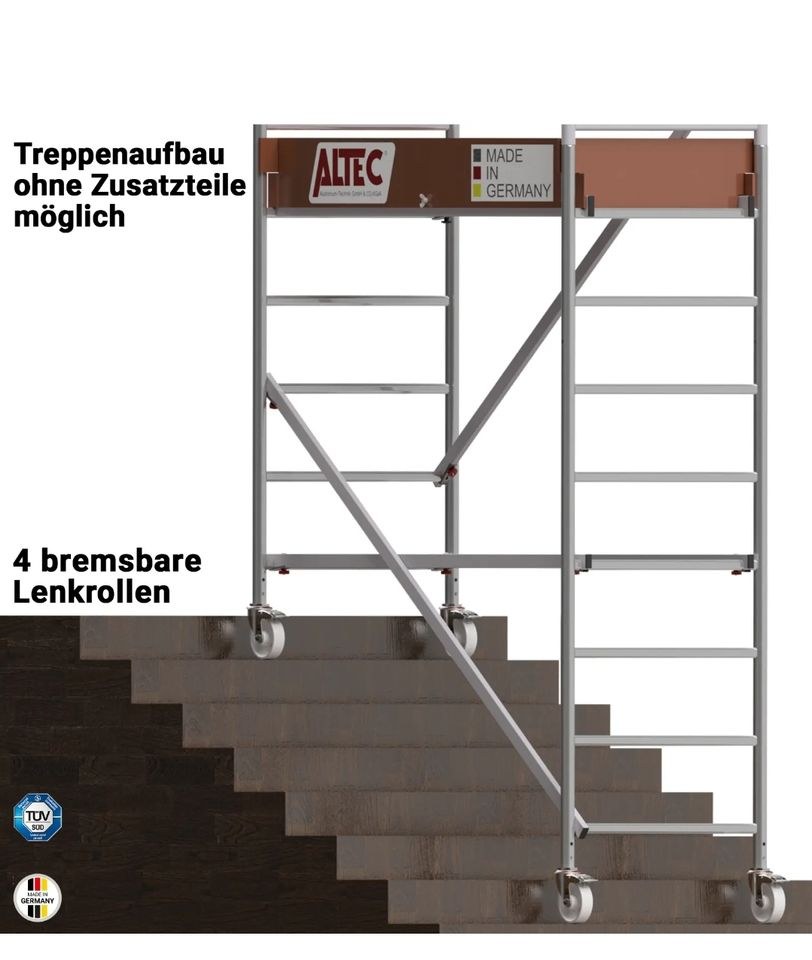 Rollgerüst Fahrgerüst Baugerüst 7m Arbeitsbühne mieten in Ense – 2