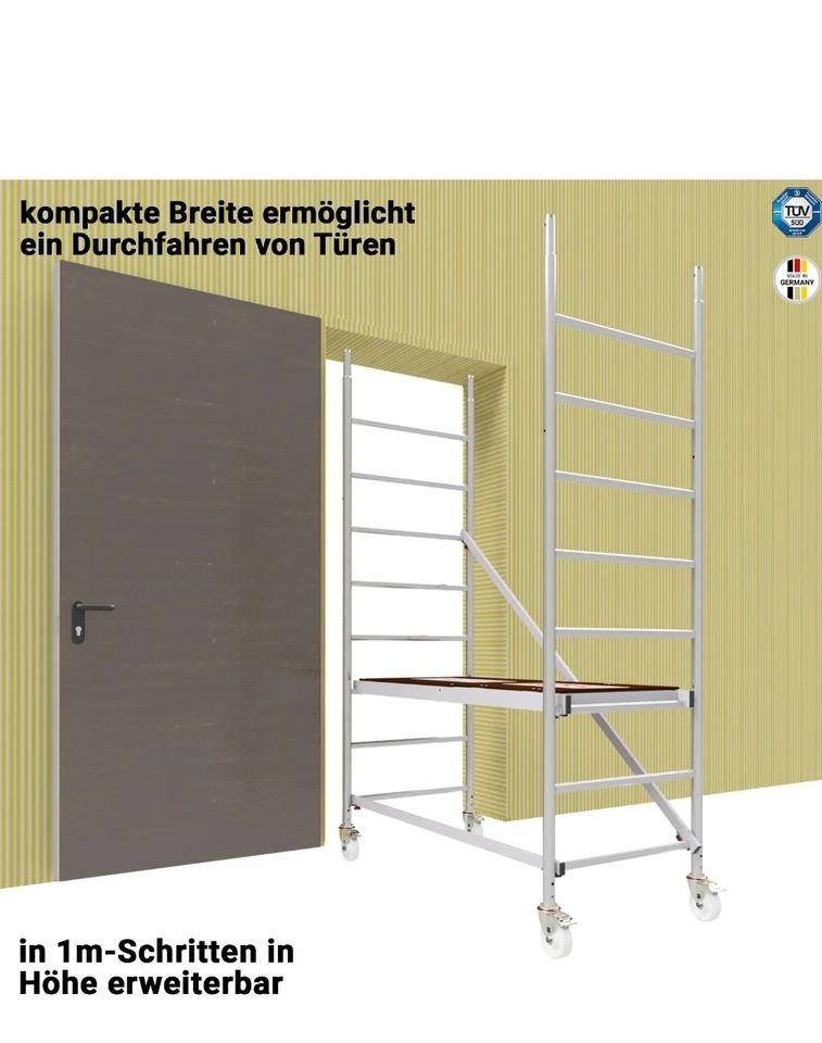 Rollgerüst Fahrgerüst Baugerüst 7m Arbeitsbühne mieten in Ense – 3