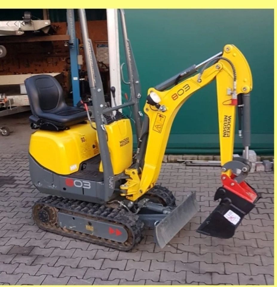 1,0 Tonnen Bagger Minibagger Wacker Neuson mieten bei Vermietung Jolk