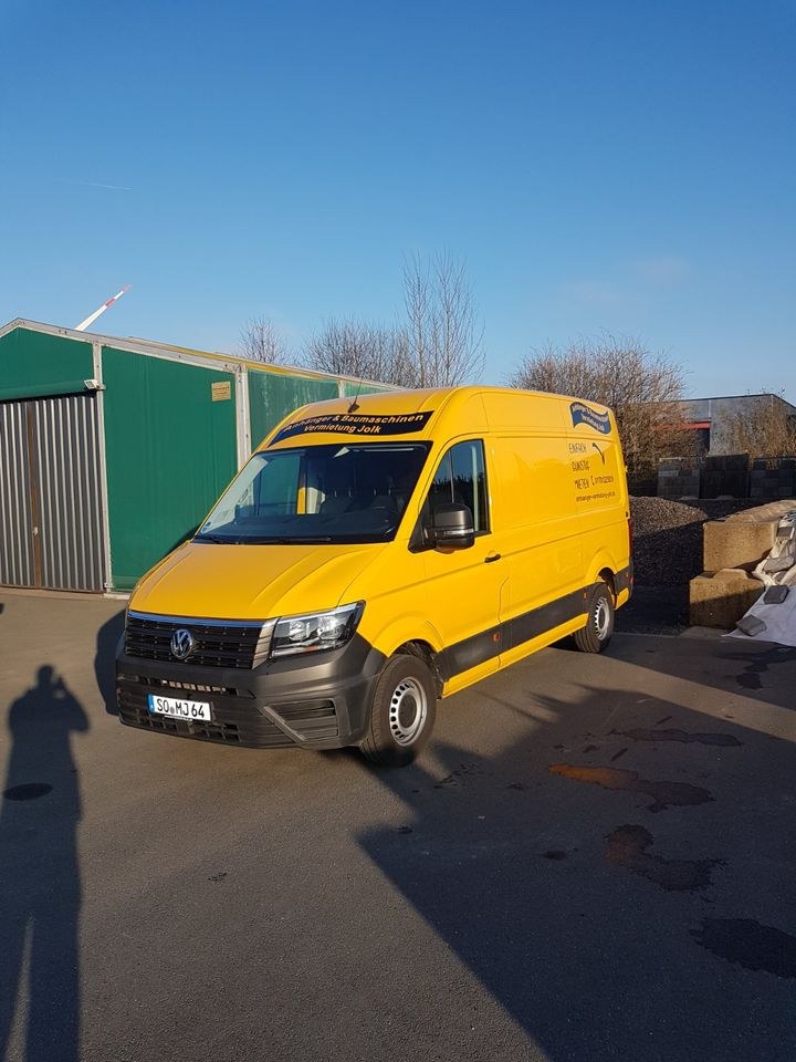Transporter Bulli VW Crafter Sprinter Umzug mieten bei Vermietung Jolk