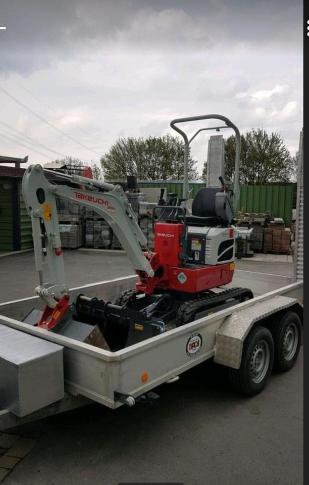 Minibagger Takeuchi garten Bagger mieten bei Vermietung Jolk – 2