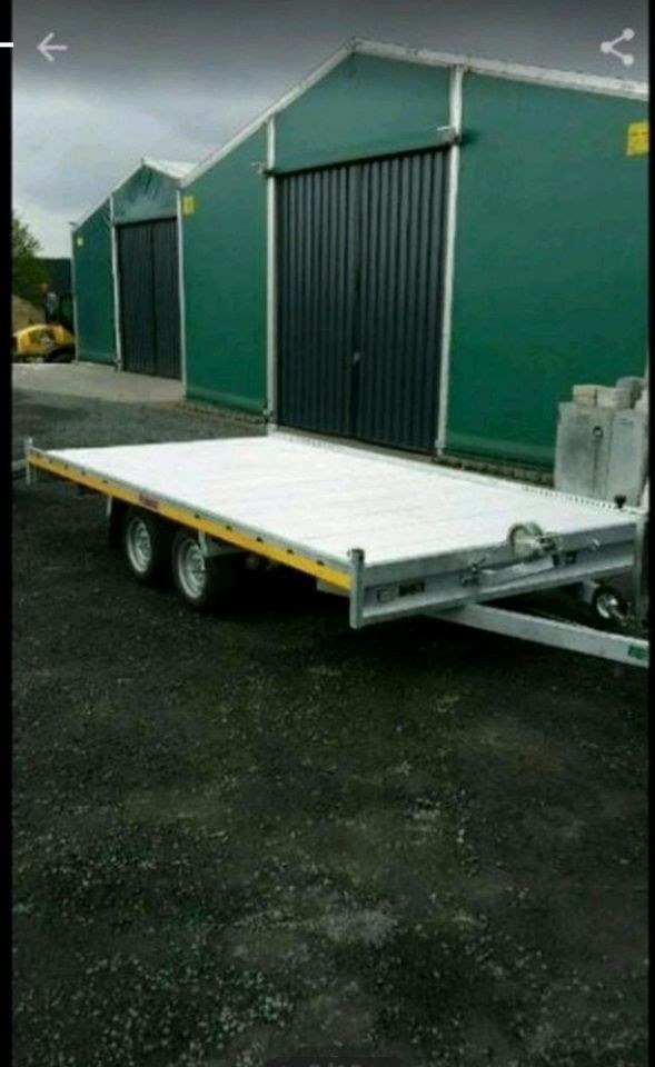 Pkw Trailer Autotransport Anhänger Plattform mieten in Ense