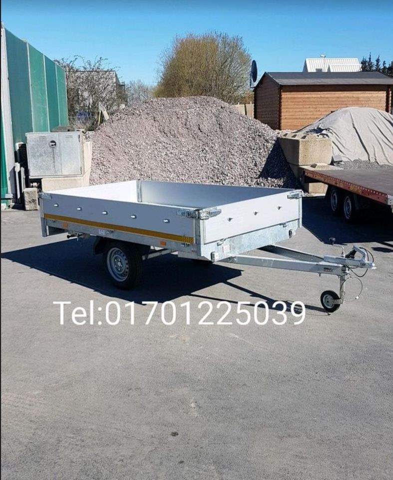 Hochlader 750kg Plattform Transporter Anhänger mieten in Ense