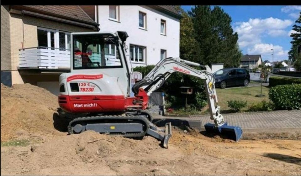 3,0 Tonnen Bagger Garten Takeuchi Minibagger mieten in Ense – 3