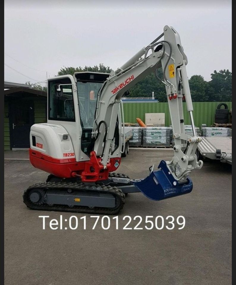 3,0 Tonnen Bagger Garten Takeuchi Minibagger mieten in Ense