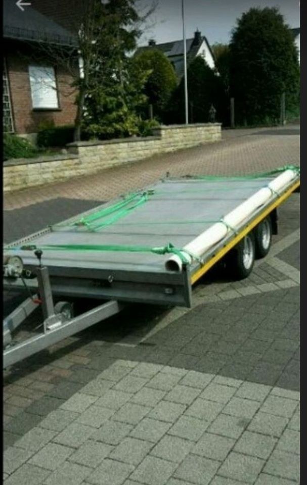 Trailer Autotransport Anhänger Plattform Pkw mieten in Ense