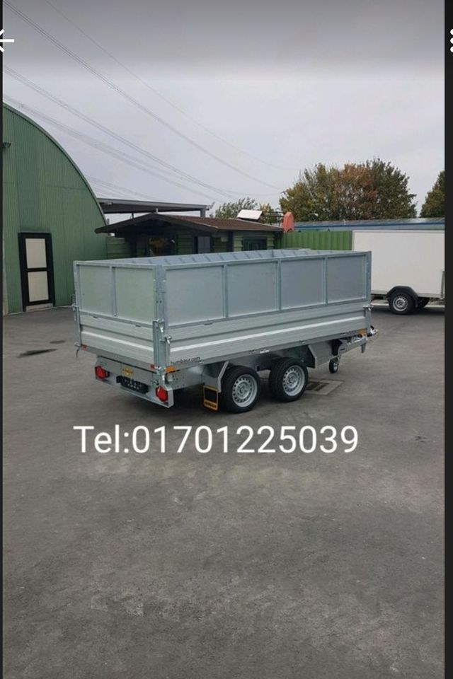 Dreiseitenkipper kipper Anhänger Transporter mieten in Ense – 3