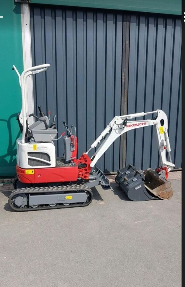 Minibagger Takeuchi garten Bagger mieten bei Vermietung Jolk