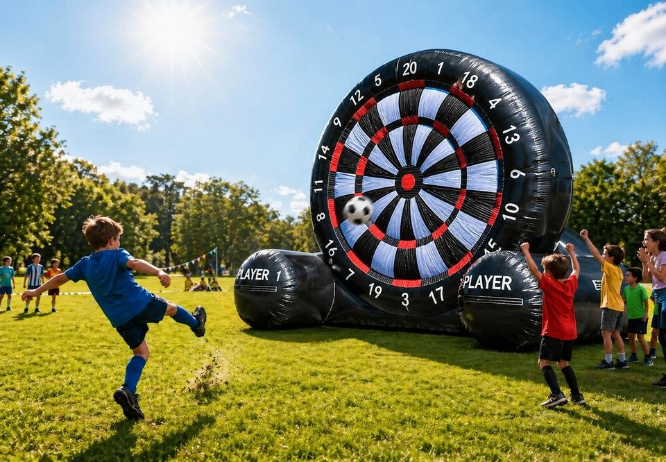 Fußball Dart XXL Hüpfburg mieten in Paderborn