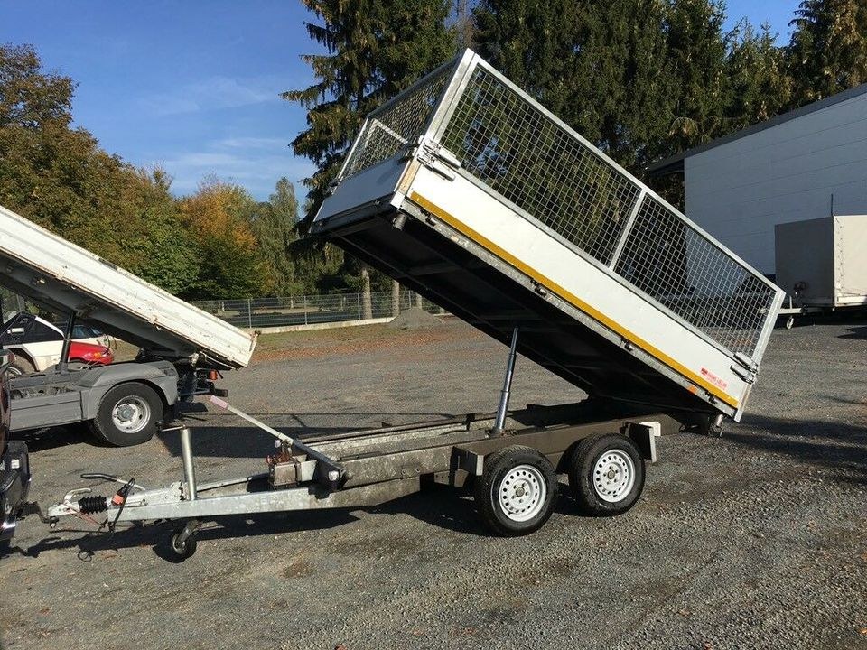 Dreiseitenkipper Anhänger 2,5 t Kipper K&K mieten in Mücke – 3