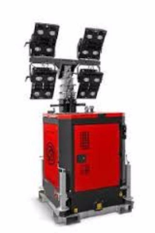 Lichtmast 230V 4 x 150 W 8 Meter mieten bei Klamor – für die Baustelle