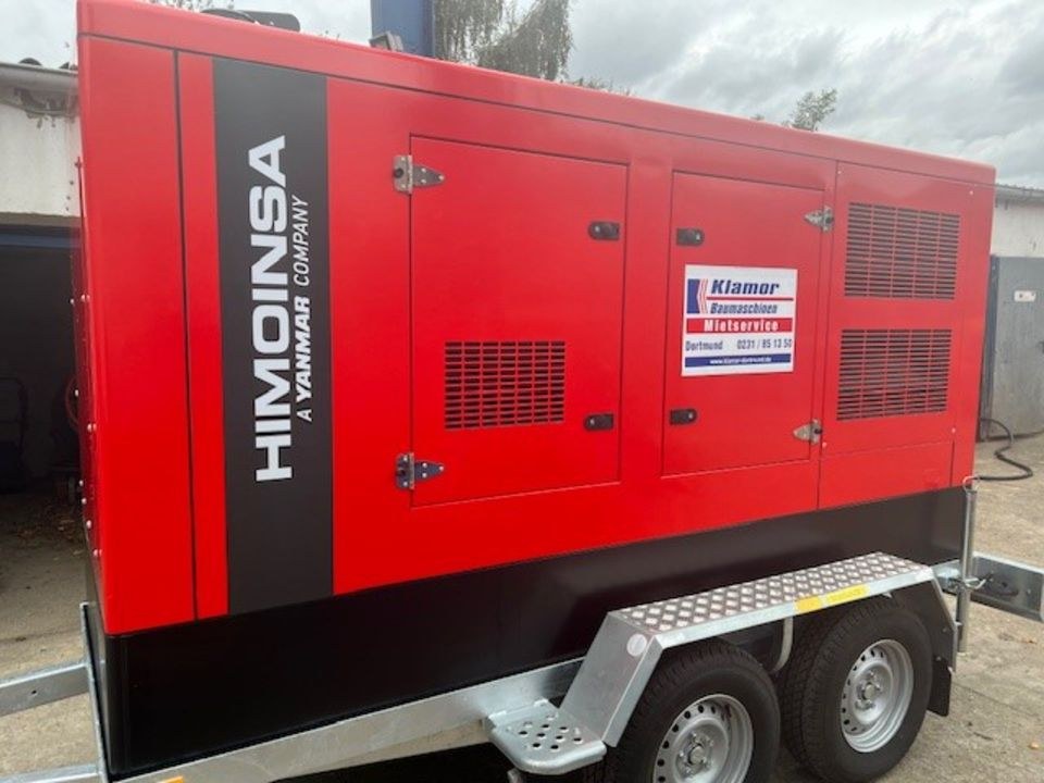 Stromerzeuger 160 kVa 120 KW auf Fahrwerk mieten bei Klamor