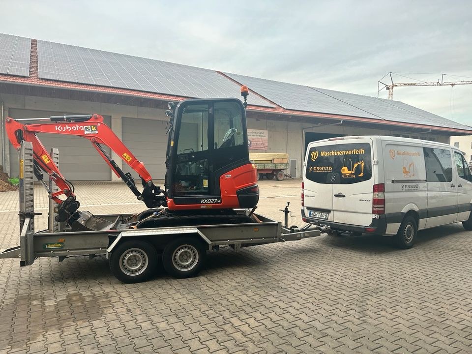 Kubota Minibagger Kabelbau mieten bei LO Maschinenverleih – 3